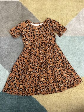 Little & Lively Kids Dress in Leopard print